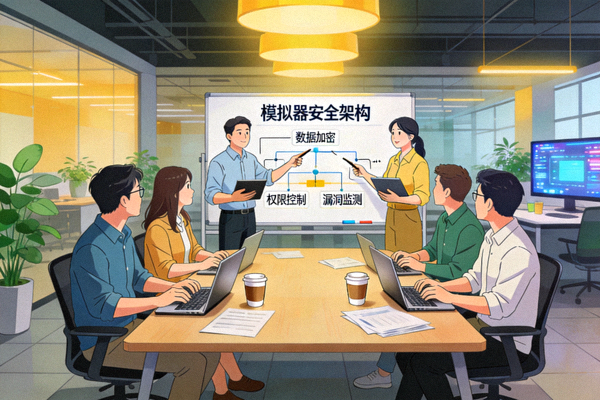 PG电子开发团队讨论模拟器安全架构的场景